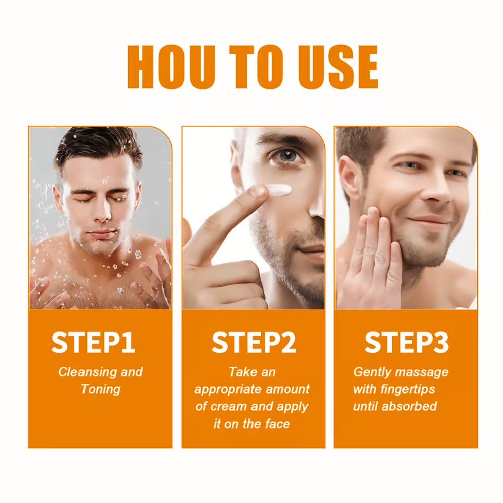 Caffeine Anti-Wrinkle Cream for Men Remove Face & Neck Wrinkles Firming Moisturizing Skin Retinol Face Cream Facial Treatment