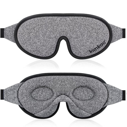 3D Contoured Sleep Mask 100% Light Blocking Eye Mask Ultra-Soft Skin-Friendly Material Breathable Eye Cover for Rest Travel Yoga