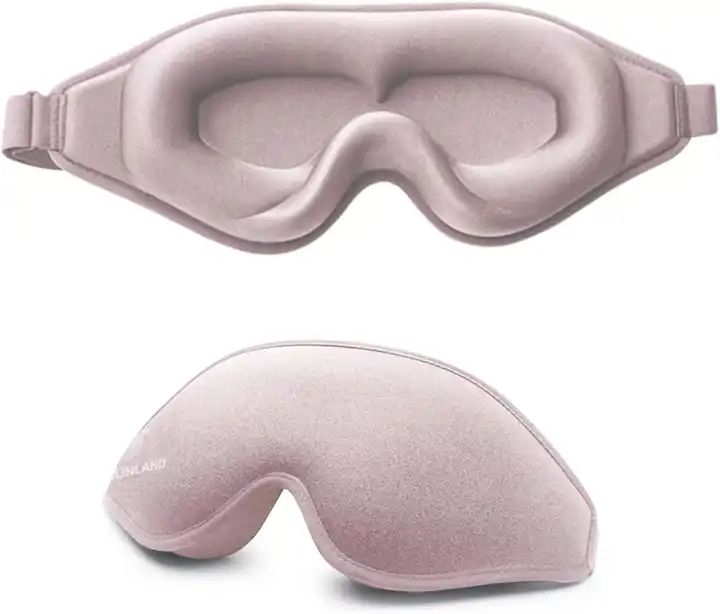 3D Contoured Sleep Mask 100% Light Blocking Eye Mask Ultra-Soft Skin-Friendly Material Breathable Eye Cover for Rest Travel Yoga