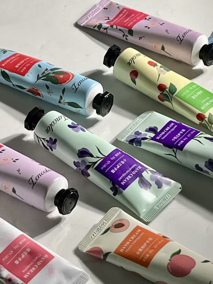 10Pcs Fruity Flowery Hand Cream Moisturizing Nourishing anti Chap Repairing Hands Care Beauty Skincare Hand Creams Sets