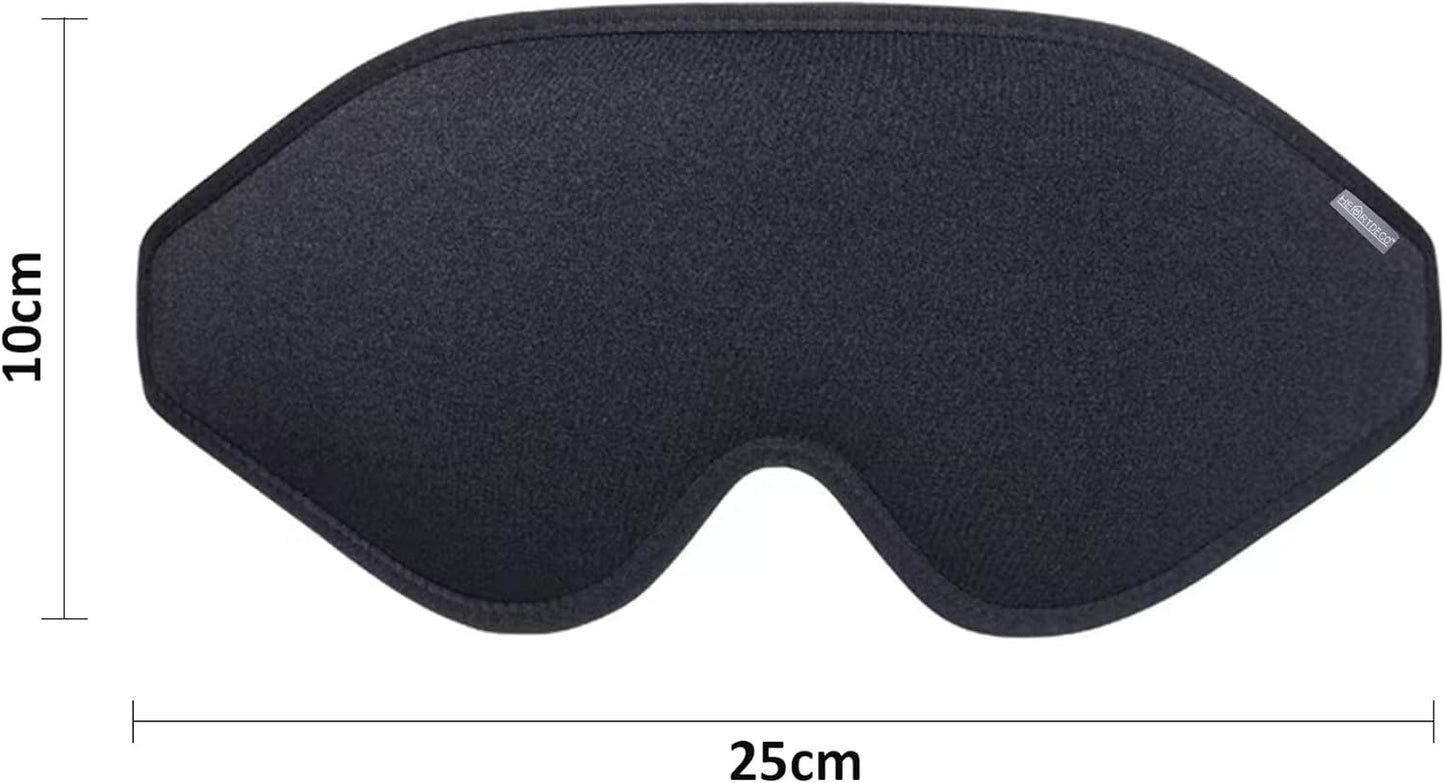 3D Contoured Sleep Mask 100% Light Blocking Eye Mask Ultra-Soft Skin-Friendly Material Breathable Eye Cover for Rest Travel Yoga