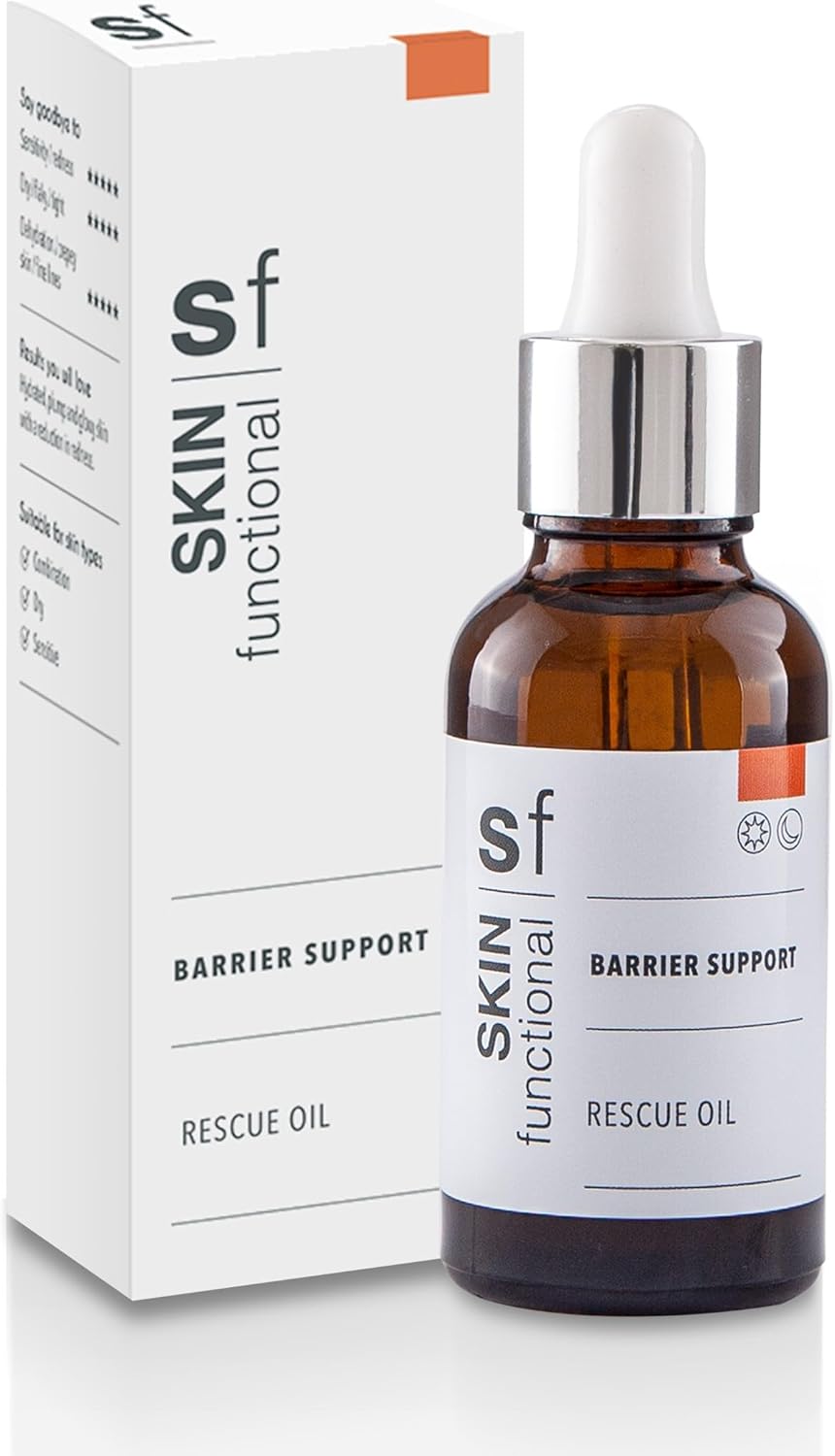 SKIN Functional | 80% Squalane | Face Serum |Barrier Support | Skincare Treatment for Dry, Flaky, Tight Skin | For Dehydrated Skin | Fine Lines | Redness | Sensitive Skin | 30m