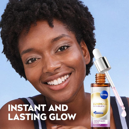 NIVEA LUMINOUS630 Instant Glow Face Serum, Dark Marks Reduction, Pore Refiner, Skin Hydration, 30ml
