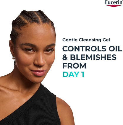 Eucerin DermoPurifyer Cleansing Gel for Blemish & Acne-Prone Skin, Removes Excess Sebum, Dirt and Makeup, Fragrance-Free, Soap-Free, 400ml