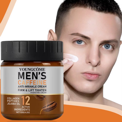 Caffeine Anti-Wrinkle Cream for Men Remove Face & Neck Wrinkles Firming Moisturizing Skin Retinol Face Cream Facial Treatment