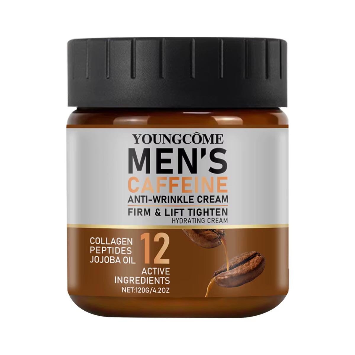 Caffeine Anti-Wrinkle Cream for Men Remove Face & Neck Wrinkles Firming Moisturizing Skin Retinol Face Cream Facial Treatment