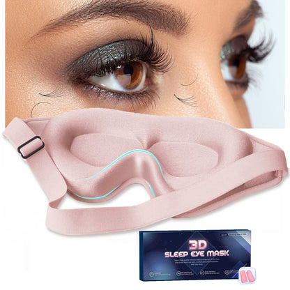 3D Contoured Sleep Mask 100% Light Blocking Eye Mask Ultra-Soft Skin-Friendly Material Breathable Eye Cover for Rest Travel Yoga