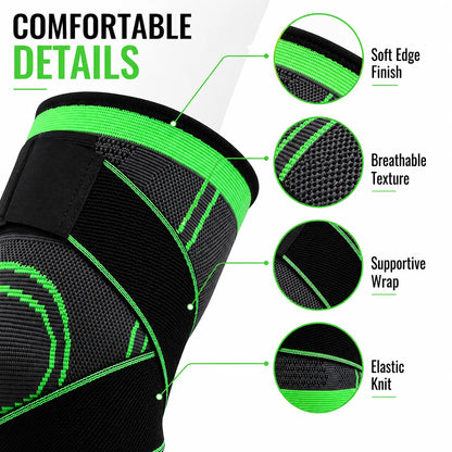 Adjustable Knee Brace Compression Sleeve with Strap Sports Knee Support for Running Cycling Gym Fitness Basketball S M L XL Gear