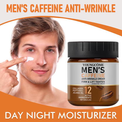 Caffeine Anti-Wrinkle Cream for Men Remove Face & Neck Wrinkles Firming Moisturizing Skin Retinol Face Cream Facial Treatment