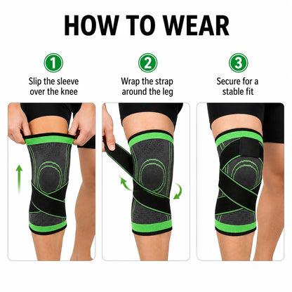 Adjustable Knee Brace Compression Sleeve with Strap Sports Knee Support for Running Cycling Gym Fitness Basketball S M L XL Gear