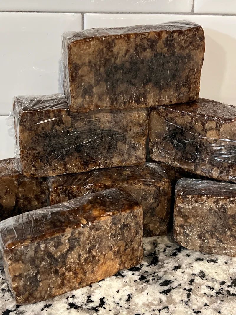 100G AFRICAN BLACK SOAP Shea Butter Bar Moisturizing Acne Treatment Cleanser for Clear Skin Care Deep Cleaning Glowing
