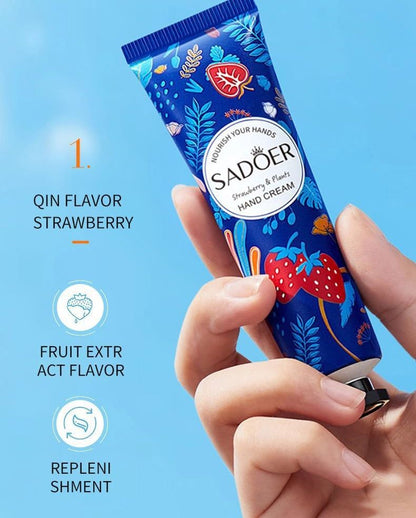 10Pcs Fruity Flowery Hand Cream Moisturizing Nourishing anti Chap Repairing Hands Care Beauty Skincare Hand Creams Sets