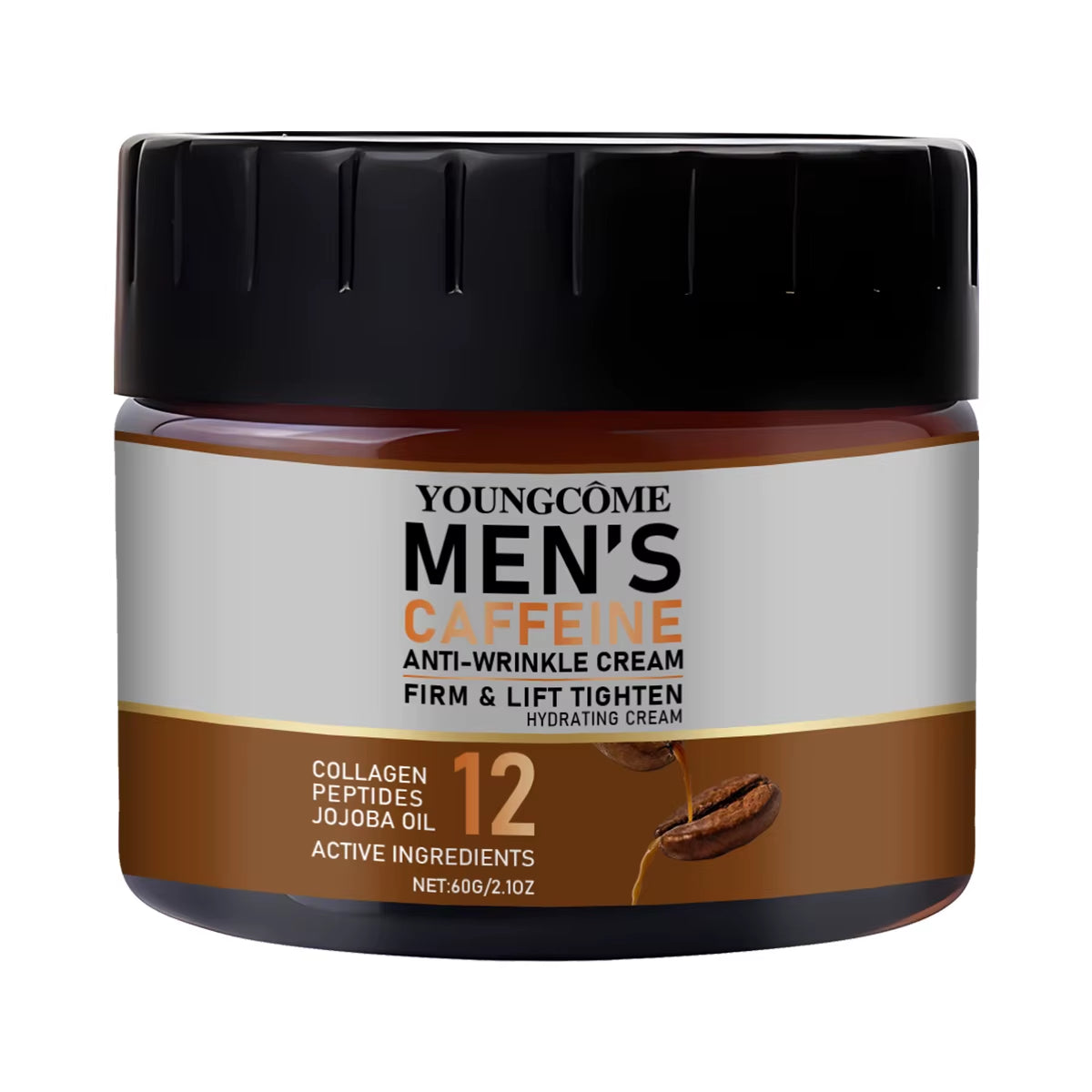 Caffeine Anti-Wrinkle Cream for Men Remove Face & Neck Wrinkles Firming Moisturizing Skin Retinol Face Cream Facial Treatment