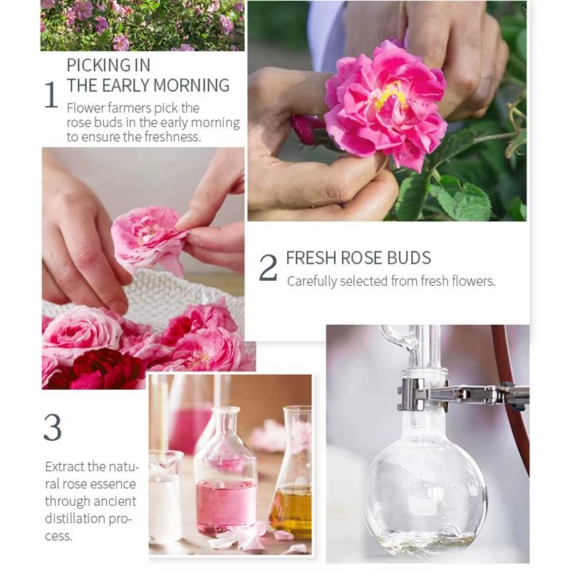12Pc Rose Flower Extract Face Mask Korean Sheet Mask Moisturizing Mask Nourishing Skincare Facial Korean Fresh Product